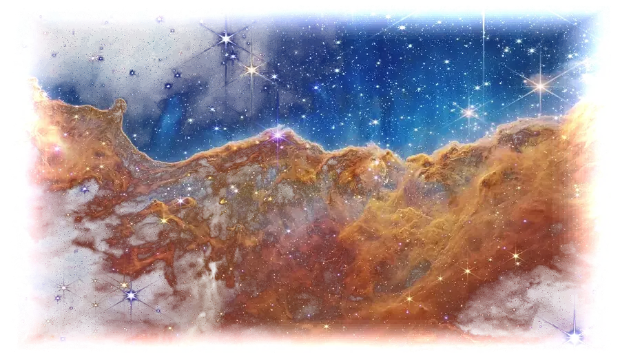 Carinanebel, „Cosmic Cliffs“